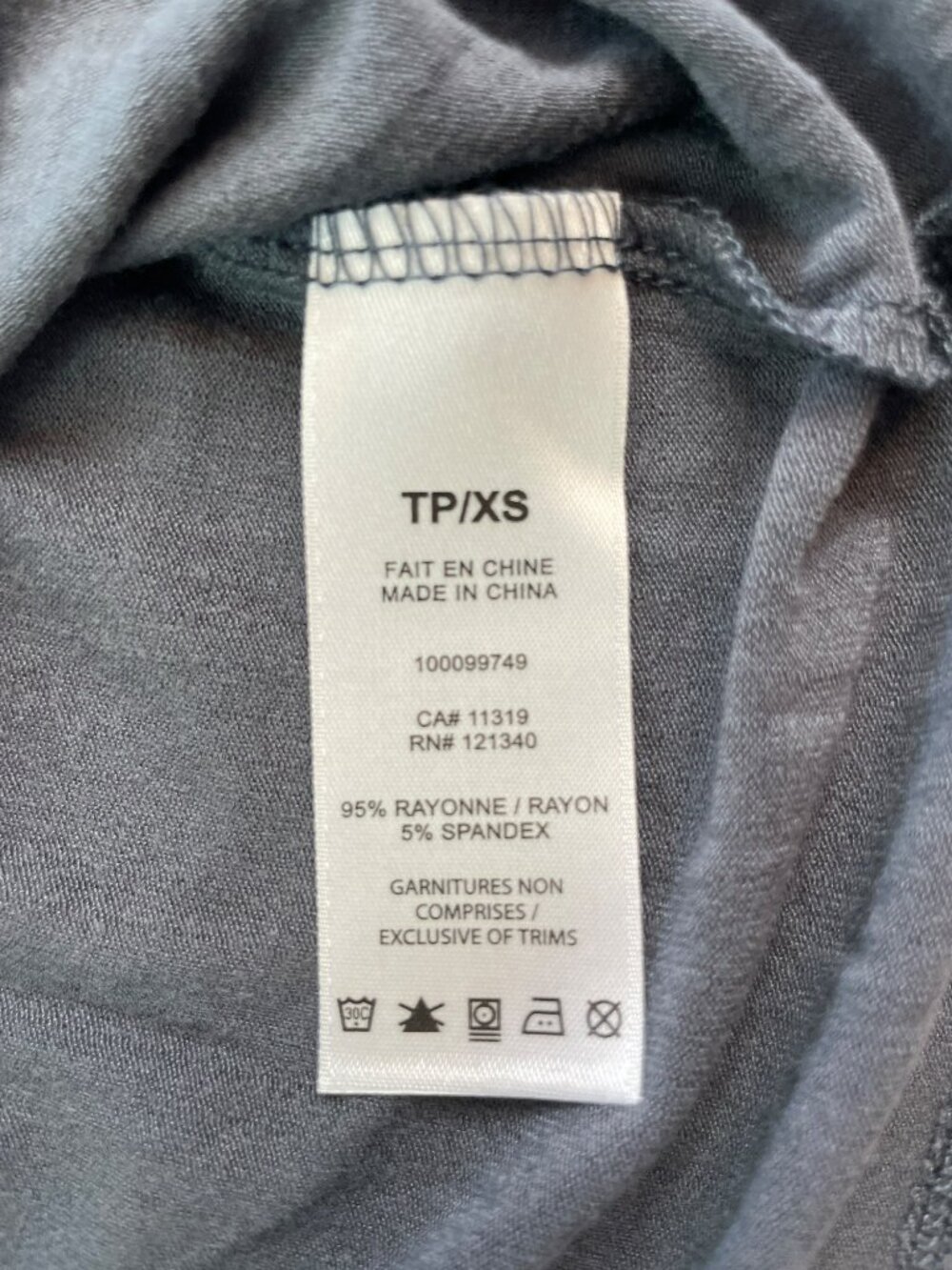 Garage Smooth Crewneck Burnt Ash Long Sleeve Top Modal Blend Wmn's Sz XS $35 NWT - Picture 5 of 6
